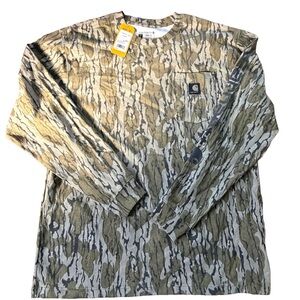 Carhartt Men's Woodland Camo Long Sleeve Tee